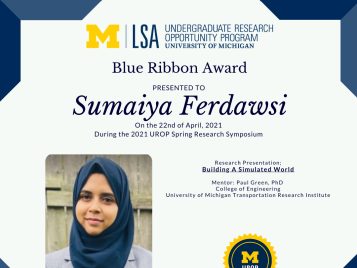 2021 UROP Spring Symposium Blue Ribbon IG 1 